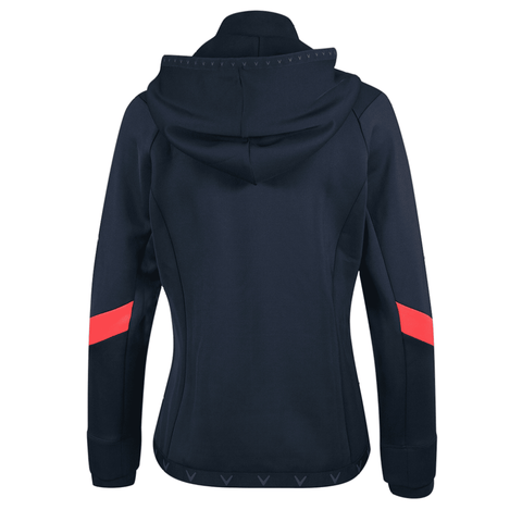 Fleece Hoodie Damen Peacoat