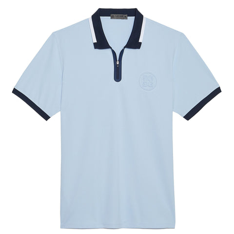 Embossed Logo Piqué Slim Fit Poloshirt