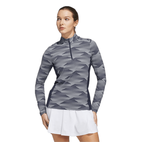 Ultimate365 Printed 1/4-Zip Mock Polo
