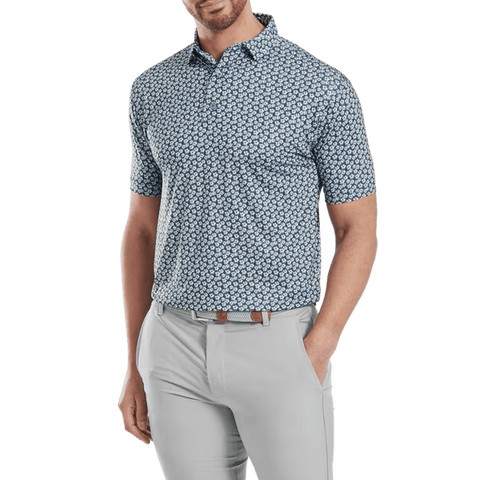 Floral Sketch Print Polo