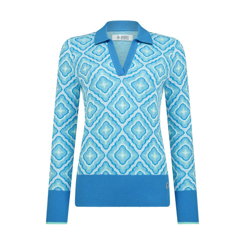 Lattice Jacquard Pullover