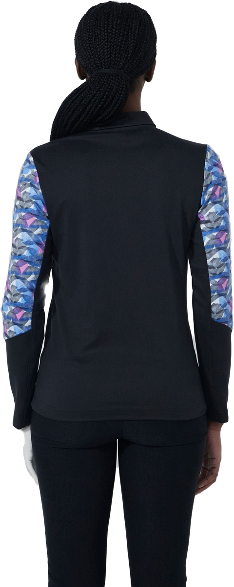 Print Peach Poloshirt Damen
