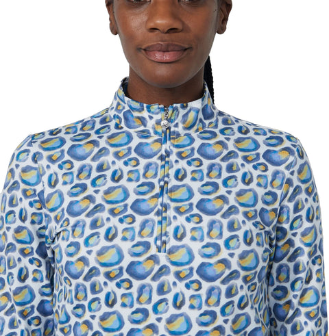 Print Peached Poloshirt Damen
