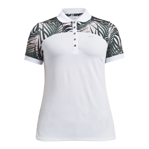 Element Block SS Polo Palm Poloshirt Damen