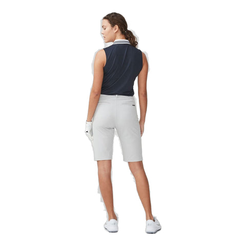 Polo Stripe Ärmellos Poloshirt Damen