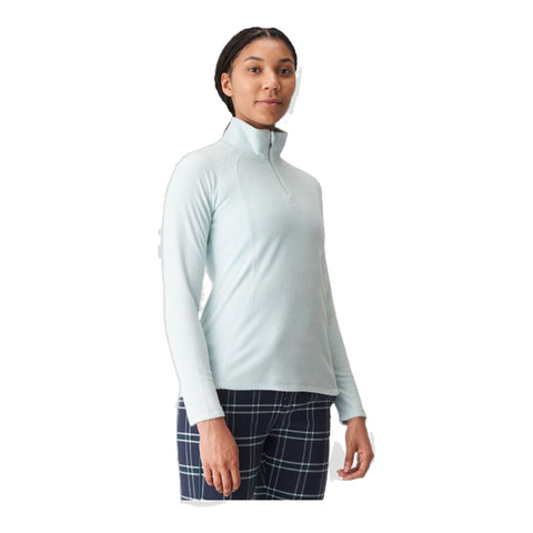 Fleeceshirt Amy Half Zip Pastellblau Damen
