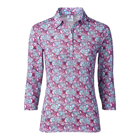 Paisley Mesh Polo Damen