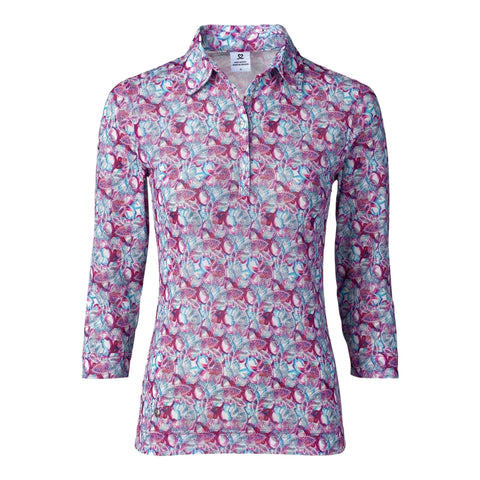 Paisley Mesh Polo Damen
