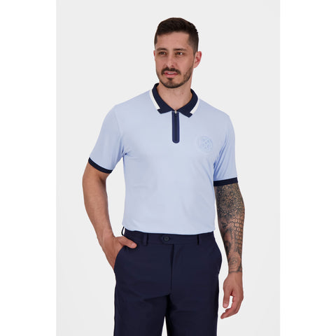 Embossed Logo Piqué Slim Fit Poloshirt Herren