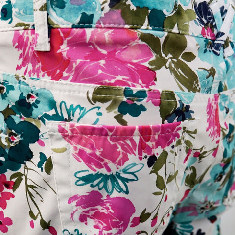 Mona Jersey Flower 7/8-Hose Damen