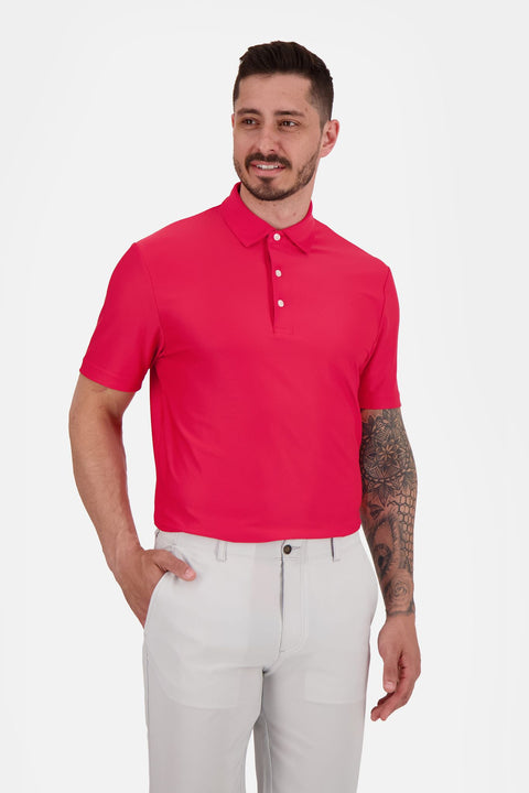 Solid Stripe Poloshirt Herren