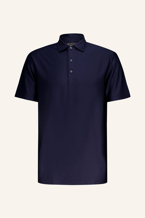 Solid Stripe Poloshirt Herren
