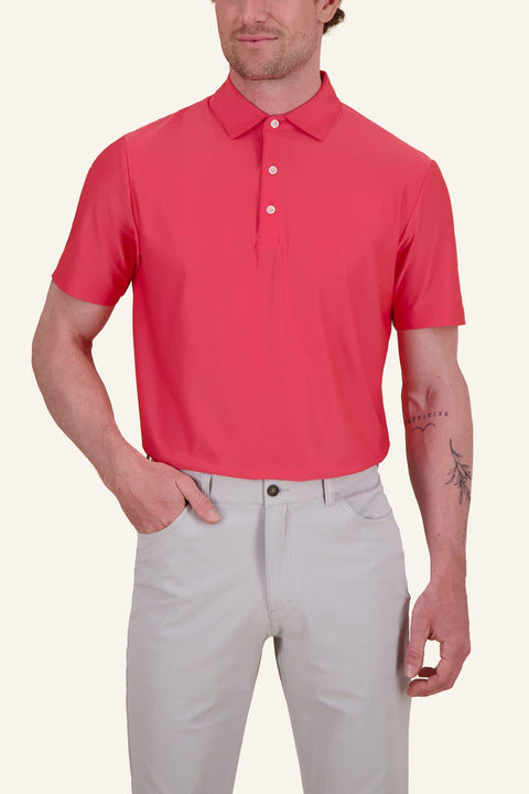 Solid Stripe Poloshirt Herren