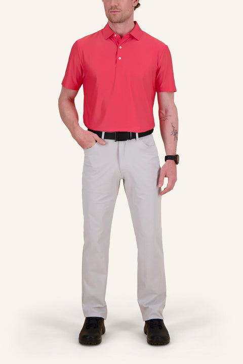 Solid Stripe Poloshirt Herren