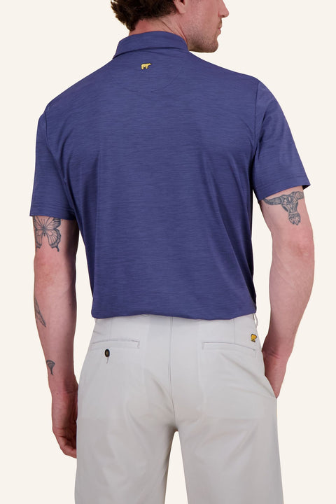 Tonal Two Color Solid Polo Herren