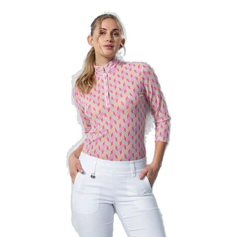 Digne Mesh 3/4 Sleeves Polo Shirt Damen