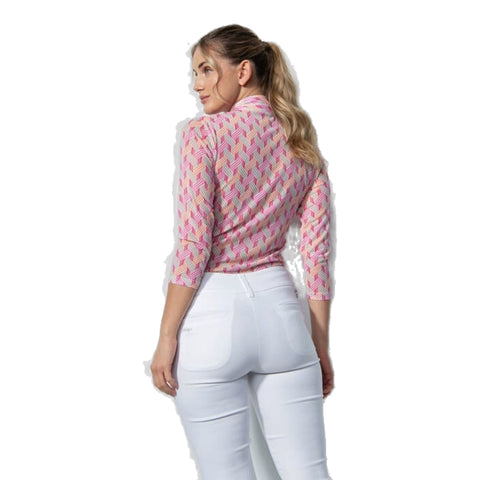 Digne Mesh 3/4 Sleeves Polo Shirt Damen