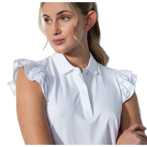 Albi Sleeveless Ruffled Poloshirt Damen