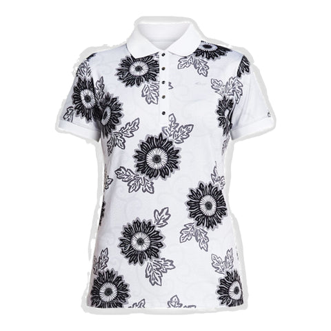 Polo AOP Massai Flower Poloshirt Damen