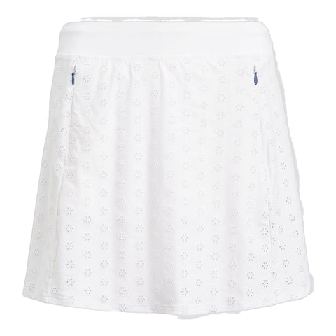 W Eyelet Skirt White Damen