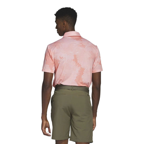 Flower Mesh Poloshirt Herren