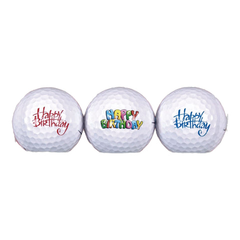 Happy Birthday Schriftzüge Golfbälle