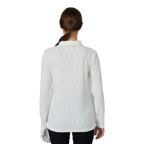 Graphic Jacquard Poloshirt Damen