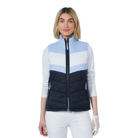 Blockstriped Padded Weste Damen