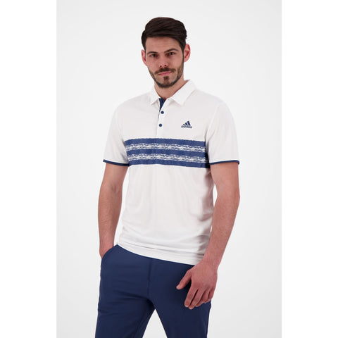Core Left Chest SS Polo Weiß/Navy Herren