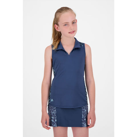 G Printed SL Polo Navy Damen
