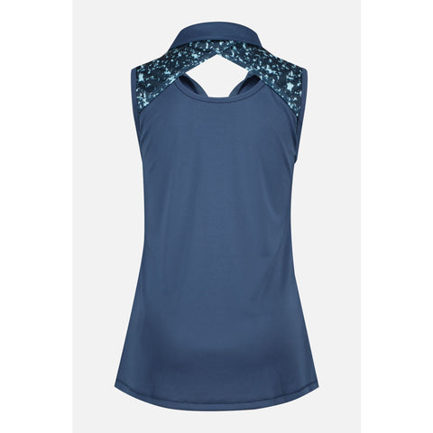 G Printed SL Polo Navy Damen