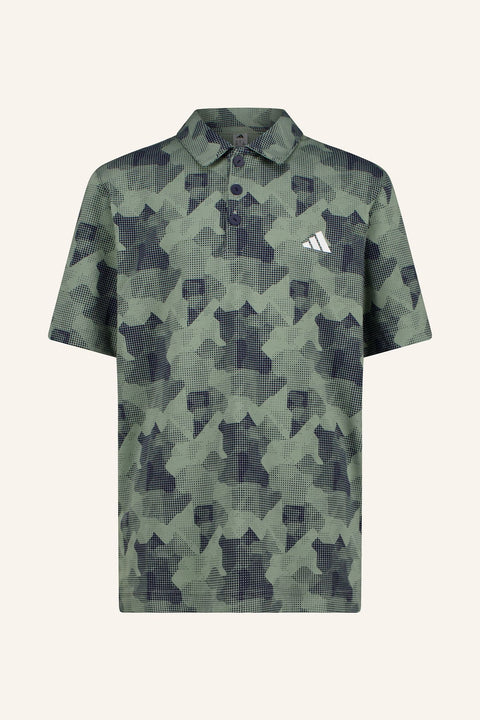 Printed Scripted Poloshirt