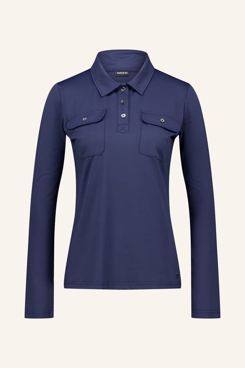 Langarm Polohemd Damen