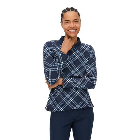 Oversize Check Poloshirt Damen