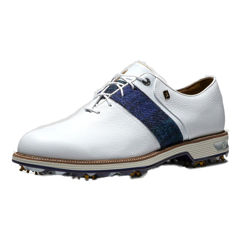 DJ Premiere Weiß/Blau/Grün Harris Tweed Golfschuhe Herren
