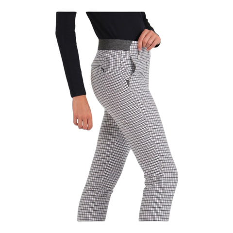 Sicuro Weiß/Schwarz Kariert Hose Damen