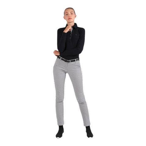 Sicuro Weiß/Schwarz Kariert Hose Damen