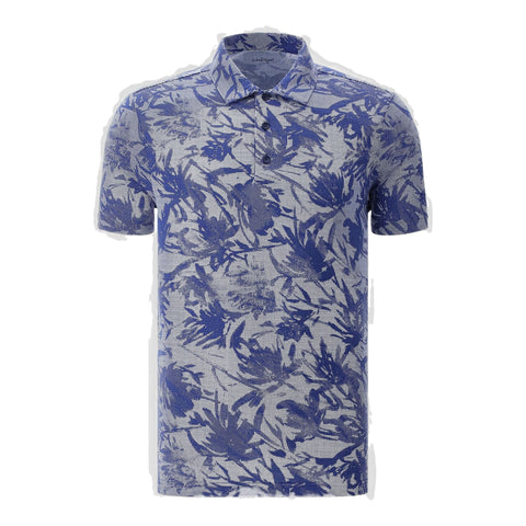 M Ambrosio SS Polo Blau/Blume Herren