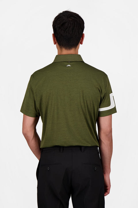 M Heath Regular Fit Golf Polo Grape Leaf Melange Herren