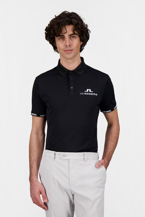 M Guy Regular Golf Polo Black Herren