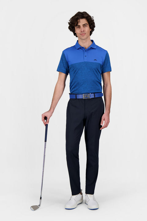 M Jason Slim Fit Golf Polo Black Melange Herren