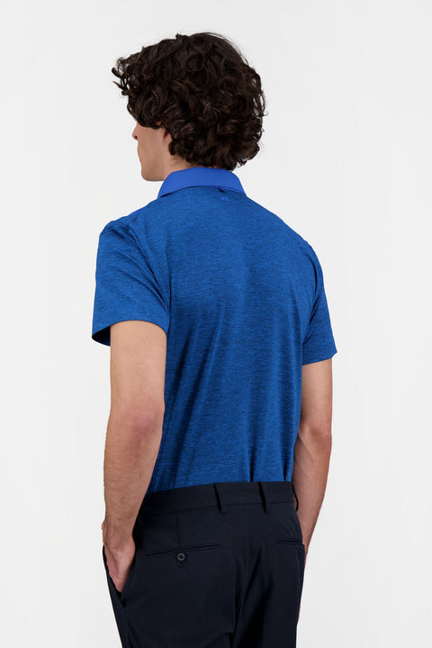 M Jason Slim Fit Golf Polo Black Melange Herren