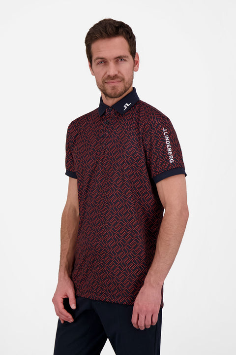 Tour Tech Print Poloshirt Herren