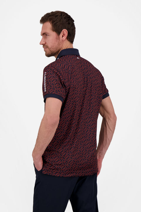 Tour Tech Print Poloshirt Herren