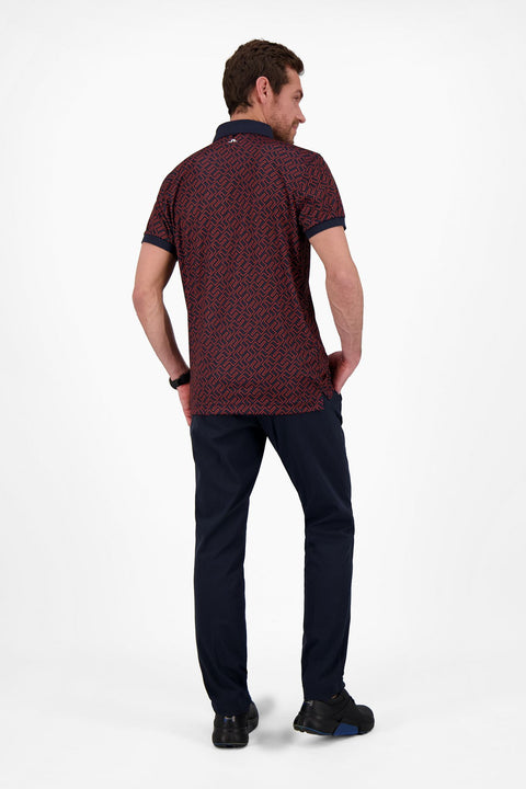 Tour Tech Print Poloshirt Herren