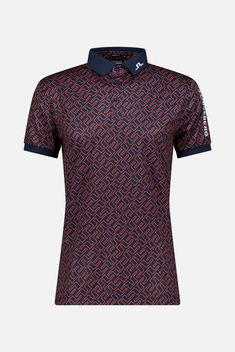 Tour Tech Print Poloshirt Herren