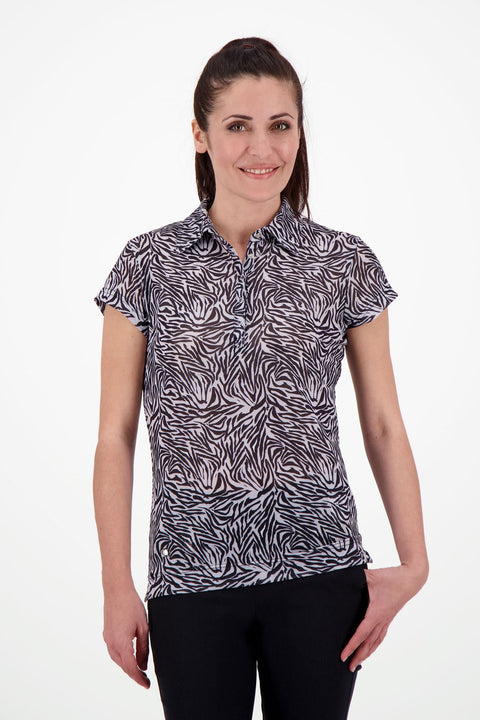 Kiara Mesh Polo Shirt Damen