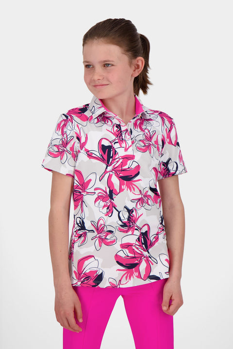 Printed Polo Poloshirt Damen