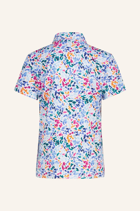 Printed Polo Poloshirt Damen