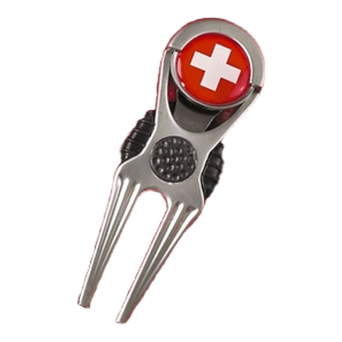 Caddytuch und Pitchgabel Set